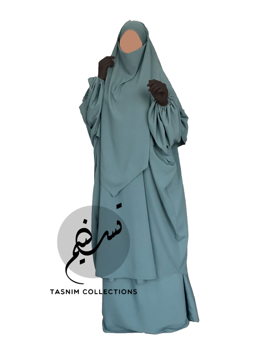 Two piece "Amani" balloon sleeve abaya