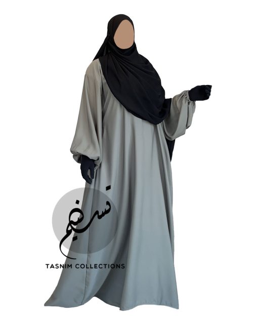 Balloon sleeve abaya