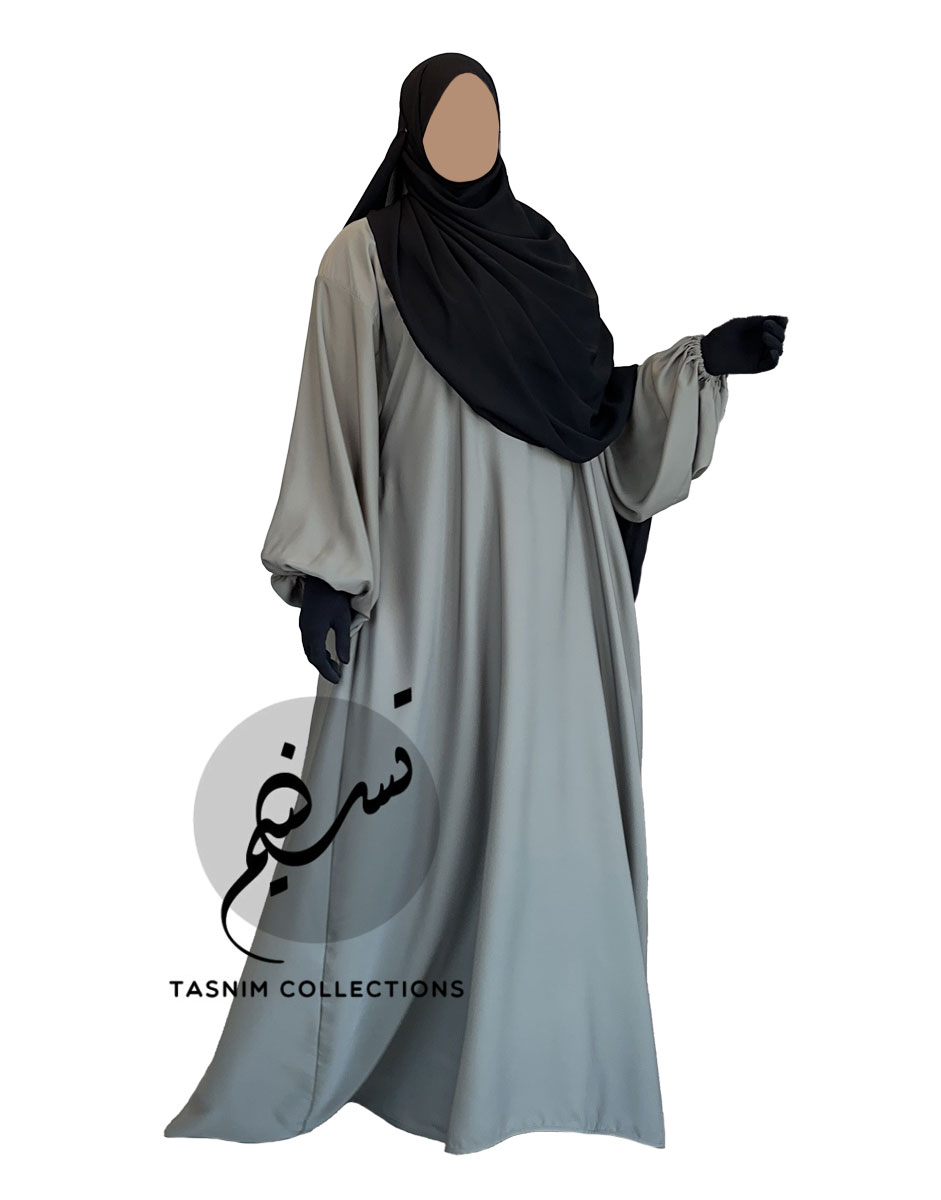 Balloon sleeve abaya